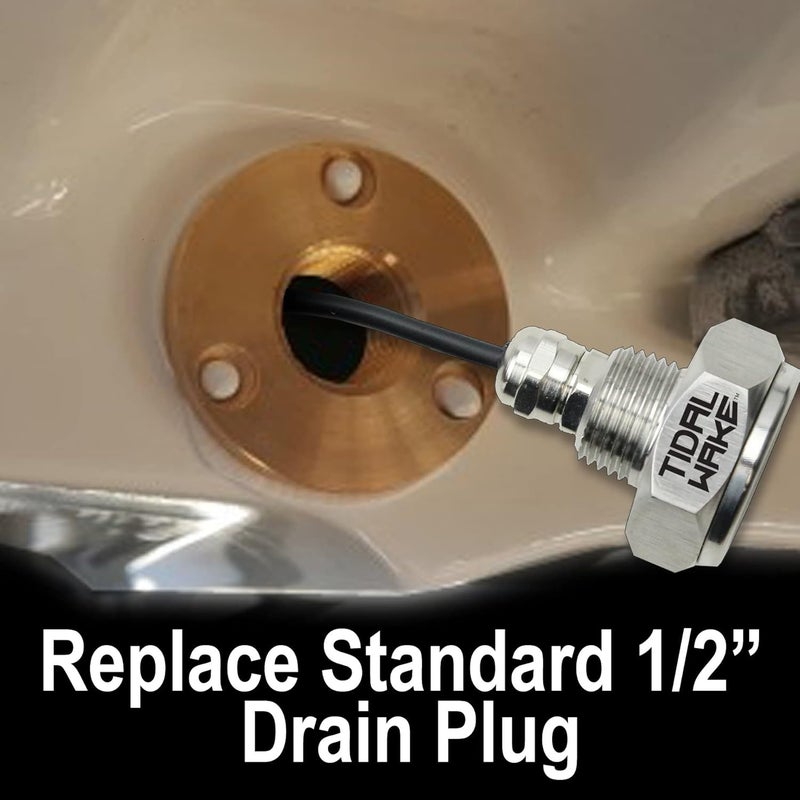 Tidal Wake IP68 Underwater 1/2in Standard Boat Drain Plug LED Light, Brilliant Underwater Lighting in Minutes! No Holes to Drill! - Image 5